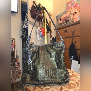 Brighton Elegant Metallic Brown Shoulder Bag